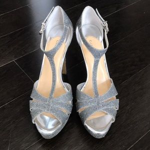 Gianni Bini Silver Sparkly Heels